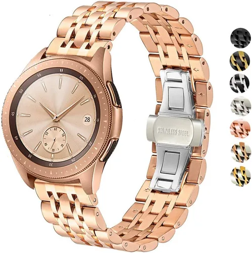 Correa compatible con Samsung Galaxy Watch 6/6 Classic/Galaxy Watch 5/5 Pro / 4/4 Classic / 3 1.614 in / Active 2, correa de repuesto de metal de