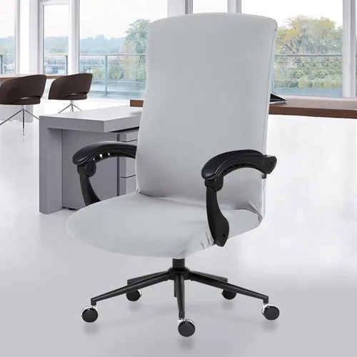 Miniatura 39 de Fundas elásticas para asiento de silla de oficina de escritorio - Funda universal de spandex para silla de computadora - Fundas removibles lavables