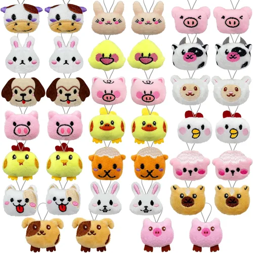 Miniatura 9 de XIPEGPA 40 PCS Juego de Juguetes de Peluche de Dinosaurio Mini, Lindo Llavero de Juguete de Dinosaurio Pequeño Relleno para Recuerdos de Fiesta