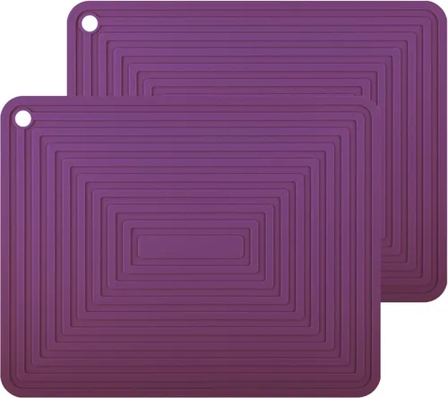 Miniatura 18 de Salvamanteles de silicona para platos calientes, ollas y sartenes, almohadillas calientes para cocina, soportes redondos de silicona para ollas