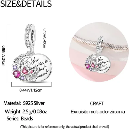 Miniatura 85 de KUNSIR Los abalorios se adaptan a pulseras Pandora para mujer, plata de ley 925, cuentas colgantes de joyería para niñas, dijes de feliz cumpleaños