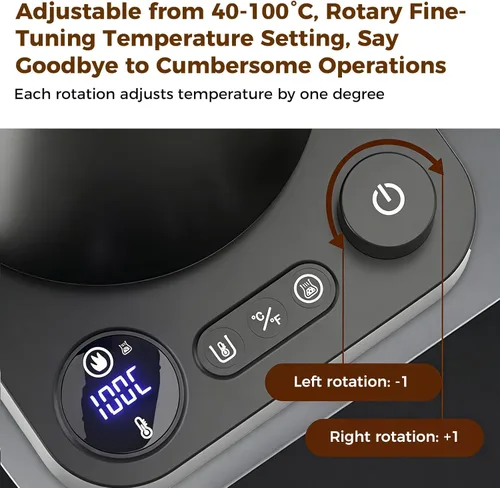 Miniatura 9 de Hervidor eléctrico de cuello de cisne con olla de vertido con LED y control preciso de temperatura de 1 °F, mantiene el calor, hervidor de agua