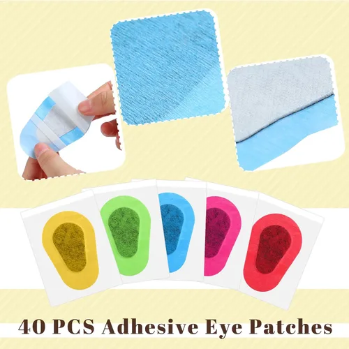 Miniatura 6 de Panitay 40 parches adhesivos para los ojos para adultos, desechables, transpirables, parches médicos para ambliopía, vendajes adhesivos sin látex