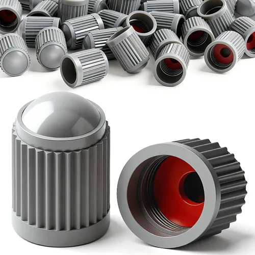 Miniatura 34 de 30 piezas de tapas de vástago de válvula de neumático TPMS, tapas de vástago de válvula de rueda de plástico negro para TR20008 TPMS, tapas