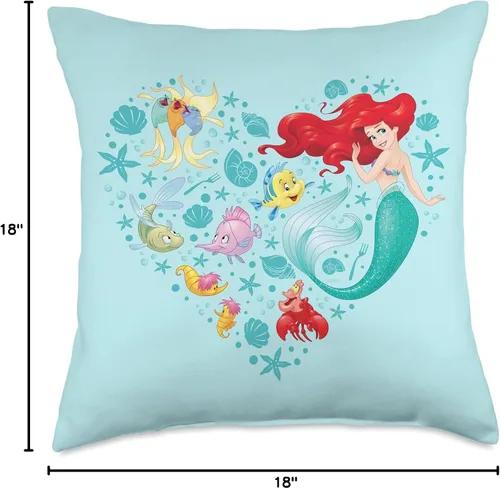Miniatura 4 de Disney La Sirenita Ariel Under The Sea Heart Almohada
