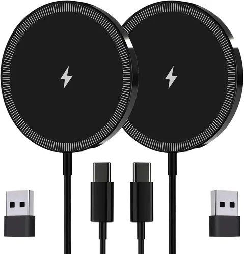 Miniatura 13 de Cargador MagSafe, almohadilla de carga inalámbrica magnética para iPhone 17/17 Pro/17 Pro Max/Air/16 15 14 13 12 Pro Max Plus/AirPods 2 3 Pro, imán