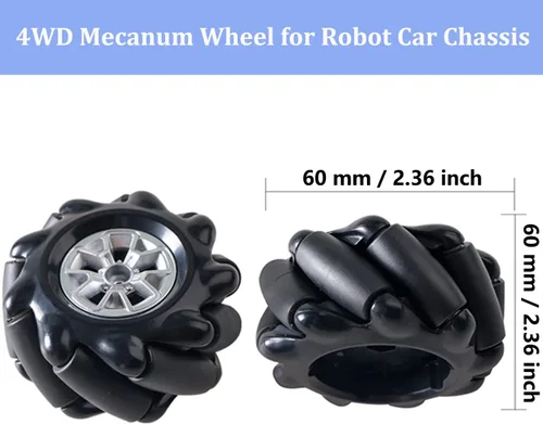 Miniatura 3 de Chasis de automóvil inteligente de metal 4WD, MC100 Control remoto Omnidireccional Rueda Robot Plataforma Kit de automóvil con rueda Mecanum de Azul