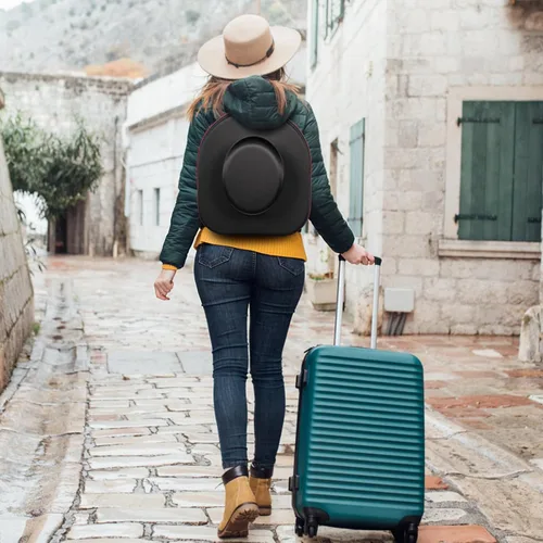 Miniatura 7 de Nisorpa Organizador portátil para sombrero de vaquero para viajes, organizador de almacenamiento de sombreros de vaquero, funda rígida