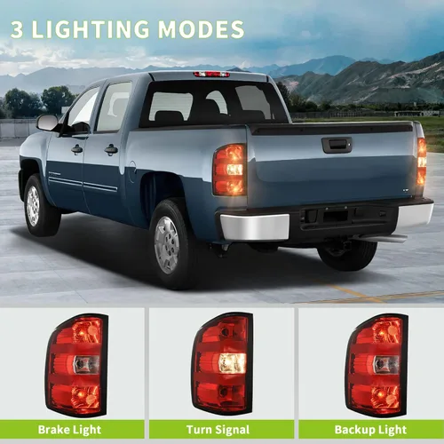 Miniatura 3 de AUTOSAVER88 Luz trasera con bombilla y arnés compatible con Chevy Silverado 1500/2500HD/3500HD 2007-2013, Silverado 2500 HD/3500 HD 2014, GMC Sierra