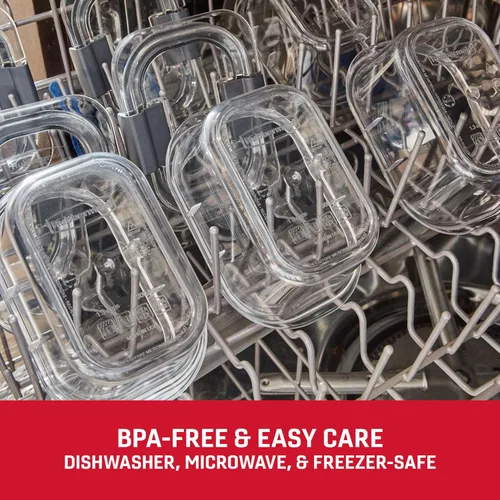 Miniatura 6 de Rubbermaid Brilliance® - Recipientes redondos a prueba de fugas, juego de 6 piezas (paquete de 2)