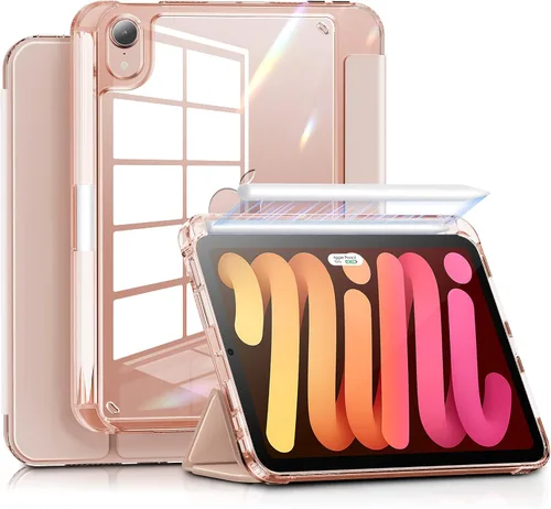 Miniatura 12 de INFILAND Funda para iPad mini 7, iPad mini 7ª (A17 Pro)/6ª generación de 8.3 pulgadas 2024/2021, parte trasera transparente y funda protectora