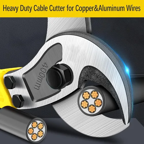 Miniatura 6 de AUPREX Cortador de cable resistente de 18 pulgadas con mango largo, cortador de cable de acero al carbono endurecido para cable de aluminio, alambre