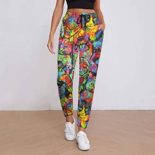 Miniatura 2 de Rainbow Cats Casual Sweatpants for Women High Waisted Jogger Pants Sport Trousers with Pockets