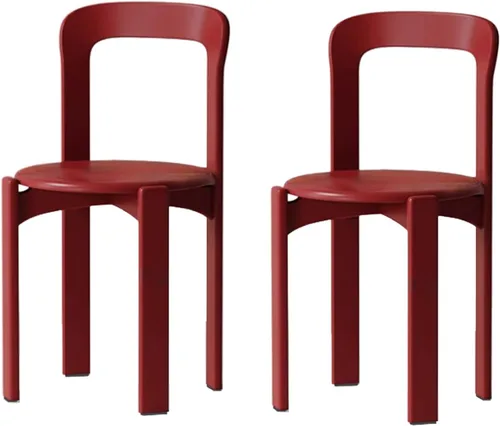 Miniatura 15 de Silla de comedor moderna y versátil, sillas de cocina con marco de madera apilable, silla lateral sin brazos, taburete para el hogar para habitación
