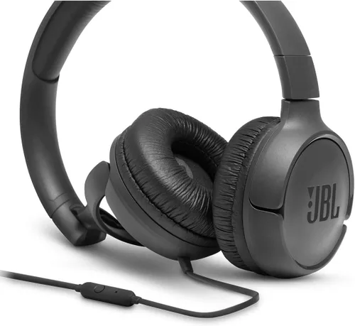 Miniatura 5 de JBL Tune 500 - Auriculares con cable en la oreja, sonido JBL Pure Bass, control remoto/micrófono de 1 botón, cable plano sin enredos, diseño ligero