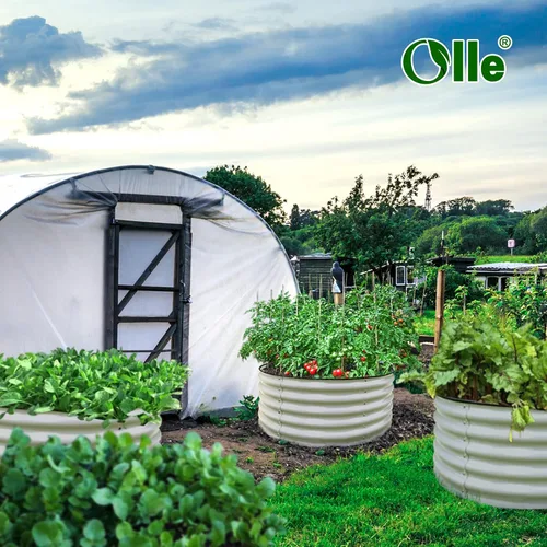Miniatura 6 de Olle Kits de Camas de Jardín Elevadas de Metal Redondo de 17" de Alto, 42" de Redondo, Camas Elevadas de Plantador para Jardinería, Cama de Flores