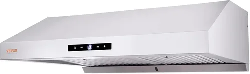 VEVOR Campana extractora para debajo del gabinete, filtro permanente de acero inoxidable con motores duales, ventilación de estufa de cocina de 30