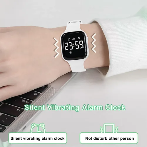 Miniatura 5 de Reloj con podómetro para niños sin aplicación/Bluetooth, reloj de pulsera deportivo LED con temporizador, calorías, distancia/contador de pasos, 2