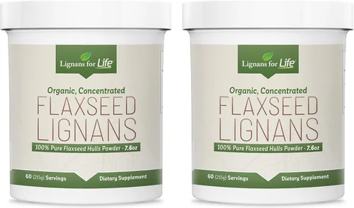 Miniatura 8 de Lignans for Life - Polvo natural de linaza molida a granel - Omega 3 y 6 antioxidantes rellenos de ácidos grasos con alto contenido de fibra - Apoya