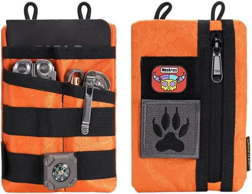 Miniatura 14 de VIPERADE VE3 Organizador de herramientas, cinturón de herramientas de nylon con bucle y 4 bolsillos, bolsa EDC para linterna/cuchillo de bolsillo