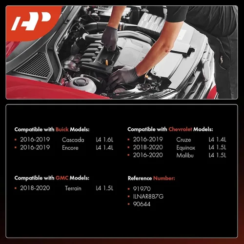 Miniatura 2 de A-Premium Bujías de Iridio Platino Compatibles con Chevrolet Equinox 2018-2020, Malibu 2016-2020, Cruze 2016-2019 & GMC Terrain 2018-2020 & Buick