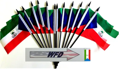 Miniatura 195 de World Flags Direct Banderas en miniatura de poliéster de Afganistán, paquete de 12, decoración de mesa de fiesta, desfiles, 4 x 6 pulgadas, verde