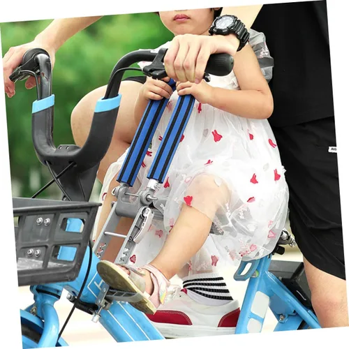 Miniatura 2 de UKCOCO 1 asiento de bicicleta al aire libre montado en la parte delantera para niños, diseño portátil ligero y seguro para viajes de padres