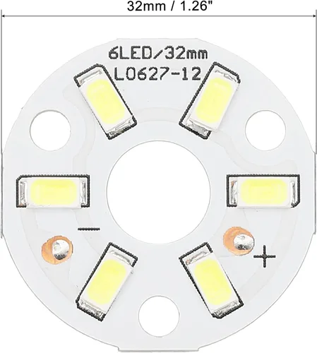 Miniatura 2 de MECCANIXITY COB - Bombilla de chip de luz LED 3W 120lm 6000-6500K 1.260 in 9-11VDC bombilla de ahorro de energía para foco, reemplazo de reflector