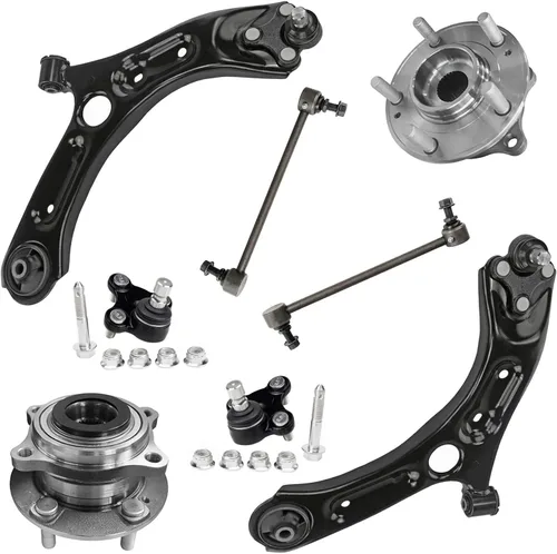 Miniatura 158 de Detroit Axle - Kit de nudillos de dirección delantera izquierda para Ford Edge Lincoln MKX 07-10, cojinete de rueda del lado del conductor, nudillo