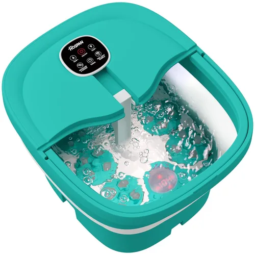 Miniatura 12 de HOSPAN Masaje giratorio eléctrico plegable para pies, baño de pies con calor, burbujas, control remoto y 24 bolas de masaje Shiatsu motorizadas. Spa