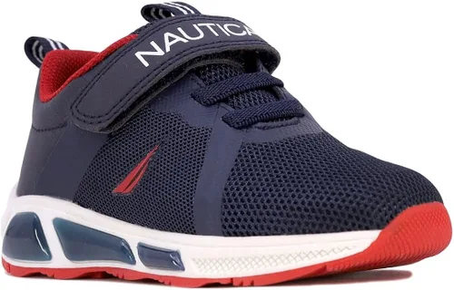 Miniatura 3 de Nautica Tenis deportivos para correr con luz intermitente para niños y niñas, modernos y divertidos para niños y niñas, disponibles en tallas