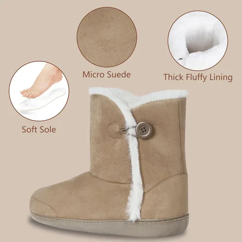Miniatura 4 de Botas de invierno cálidas de espuma viscoelástica para interiores para mujer