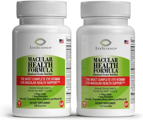 EyeScience Fórmula de salud macular – 120 cápsulas – Suplemento nutricional completo para la salud ocular – Contiene luteína, zeaxantina, vitamina