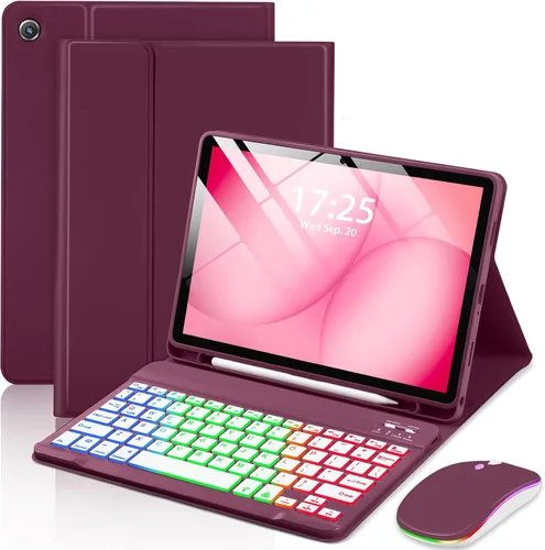 Miniatura 11 de Funda EAMPANG con teclado ratón para Samsung Galaxy Tab A9 Plus de 11 pulgadas (SM-X210/X215/X216/X218), teclado magnético desmontable USB-C