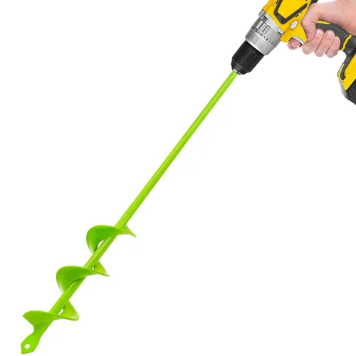 Miniatura 10 de Broca de taladro para plantar 1.6 x 9 pulgadas + 1.6 x 16.5 pulgadas + 2.8 x 16.5 pulgadas + 3 x 12 pulgadas, taladro en espiral de jardín de alta