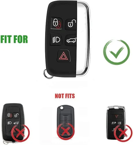 Miniatura 2 de Funda de metal de aleación de zinc para llavero de automóvil, compatible con Land Rover Range Rover Sport Discovery LR4 Smart Key Fob Cover Cover