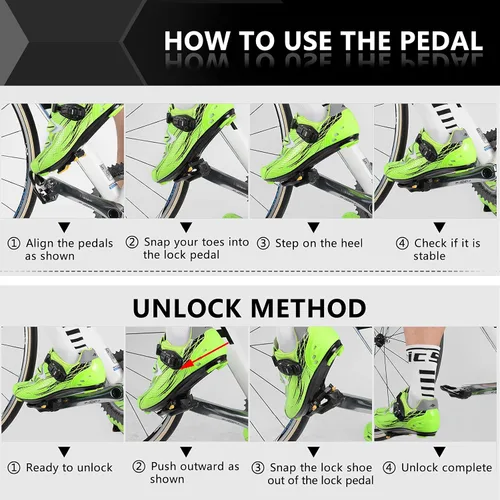 Miniatura 6 de KOOTU KEO Pedales de bicicleta de 9/16 pulgadas Pedales universales de bicicleta de carretera Pedales de plataforma de bicicleta, pedales sin