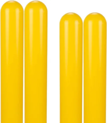 Innoplast BollardGard 7" x 52" Round Top Bollard Cover Packs Amarillo sin cinta