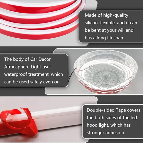 Miniatura 4 de Tira de Luz LED para Faros Delanteros, Tubo de Luz de Tira de 23.6 Pulgadas Impermeable Secuencial con Señal de Giro Fluida, Tira LED DRL Luz