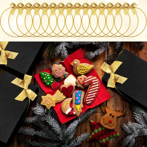 Miniatura 4 de Windyun 60 lazos elásticos para cajas de regalo de 15.74 pulgadas, lazo elástico elástico para el día de la madre con lazo de cinta, cuerda