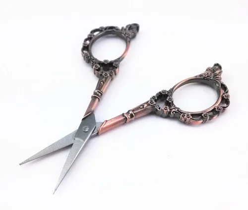 Miniatura 4 de Yueton - Tijeras de bordado de costura estilo europeo vintage (cobre)