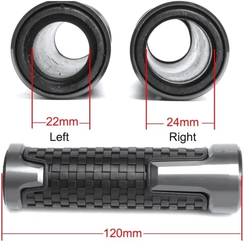 Miniatura 7 de F para Yamaha MT07 FZ07 Mt07 Fz-07 2017 2018 2019 2020 2021 2022 manillar de goma para motocicleta Agarraderas Y (color negro)