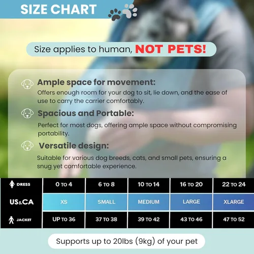 Miniatura 3 de Transportador portátil anti ansiedad para mascotas Baby K'tan – Abrazadora portátil y ajustable para gatos y perros de pequeño a mediano