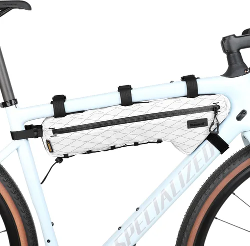 Miniatura 16 de Rhinowalk Bolsa de Marco Frontal de Bicicleta Bolsa Bajo Tubo Superior Triangular Accesorios de Ciclismo de 1.7L de Nylon Ligero para Bicicleta