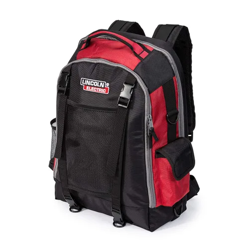 Lincoln Electric Welders Mochila todo en uno | Almacenamiento de herramientas, EPP y electrónicos | Red de almacenamiento externa ajustable |