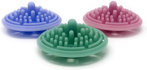 Miniatura 12 de Paint Puck Limpiador de pinceles (paquete de 3, negro) - Inserto de silicona reutilizable con succión y protuberancias para limpiar pinceles