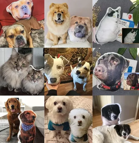 Miniatura 4 de Seamaid Almohadas personalizadas con imagen, almohada personalizada para fotos de mascotas para amantes de perros y gatos, regalos de fotos