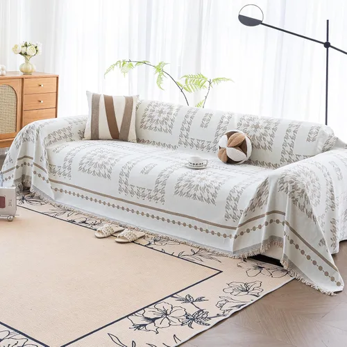 Miniatura 19 de Mantas con Rayas para Sofá, Fundas Boho para Sofá, Mantas para Sofá para Perros, Fundas Medianas para Sofá Reclinable y Silla, Fundas de Sofá