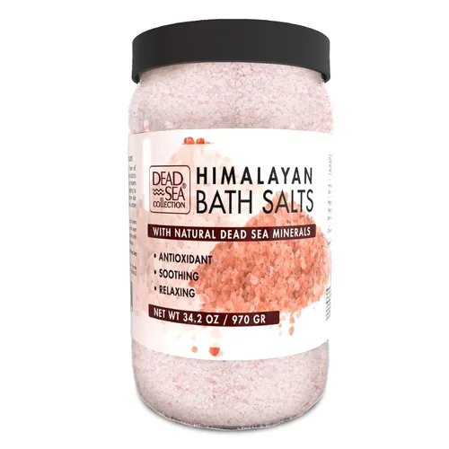 Dead Sea Collection Sales de baño del Himalaya – Minerales puros del Mar Muerto y sal rosa del Himalaya – Nutritiva calmante y relajante para la