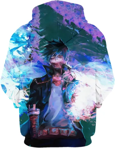 Miniatura 2 de EMENAR Sudadera con capucha de anime para hombre, estampado 3D, disfraz de cómics para cosplay